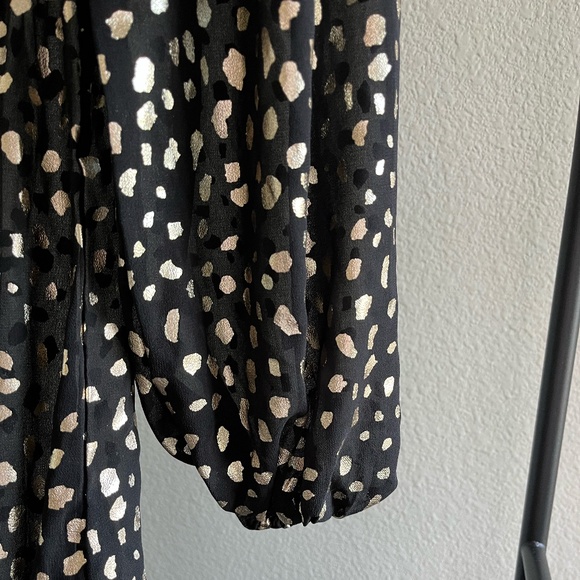 BEACH RIOT x ANTHROPOLOGIE | Shiloh Cover-Up Dress in Black and Gold | Size S - Picture 5 of 7